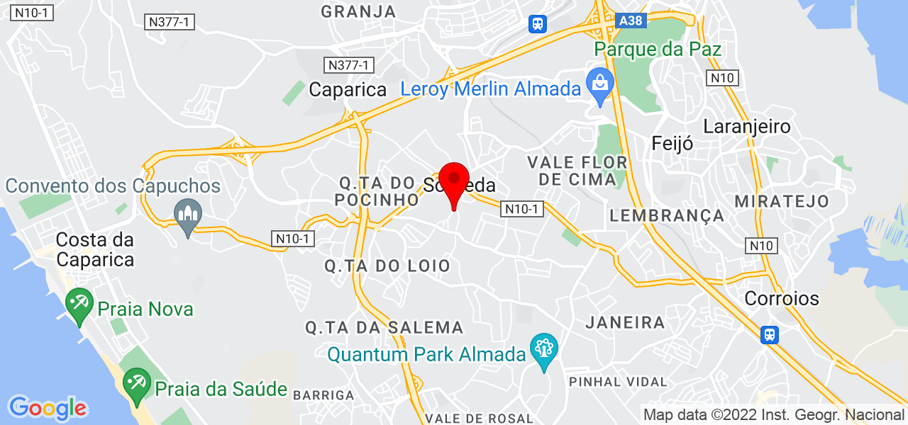 Ana Ribeiro - Setúbal - Almada - Mapa