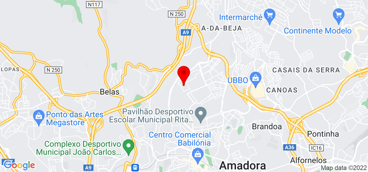 Terasa Andr&eacute; - Lisboa - Amadora - Mapa