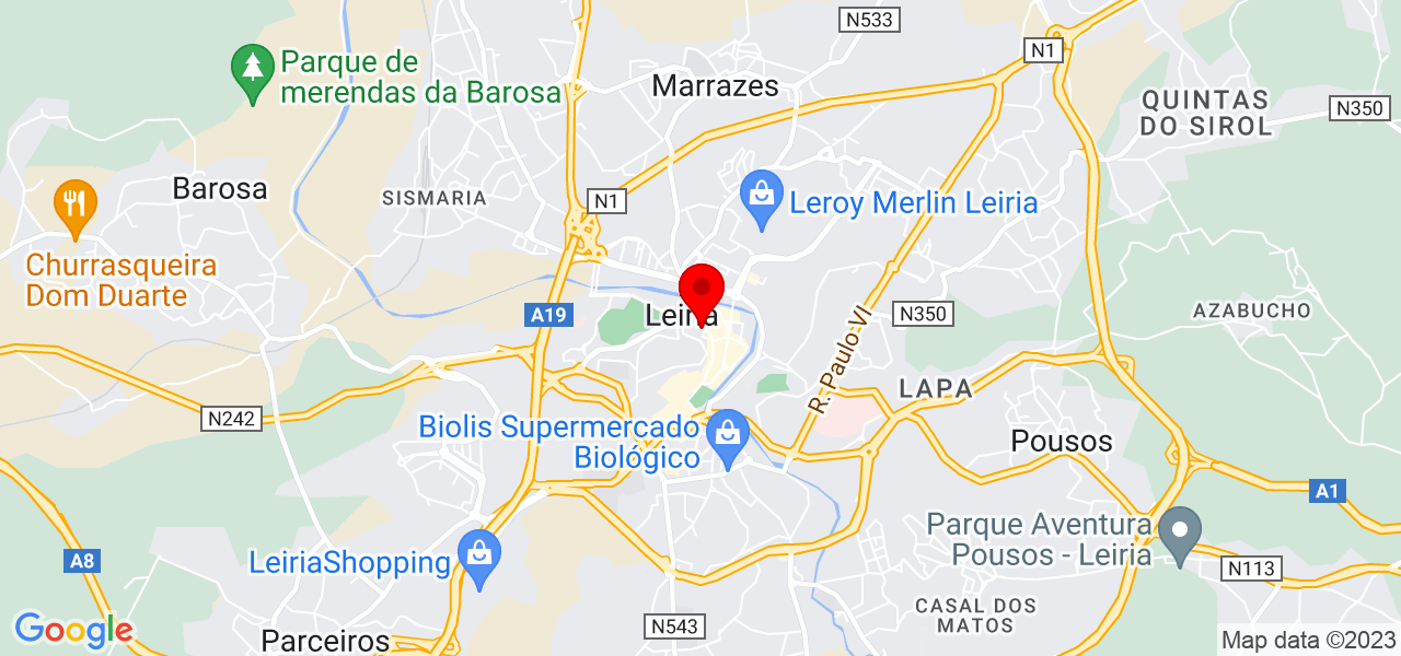 Centro de Terapias Alternativas e Holisticas Canais Energ&eacute;ticos - Leiria - Leiria - Mapa