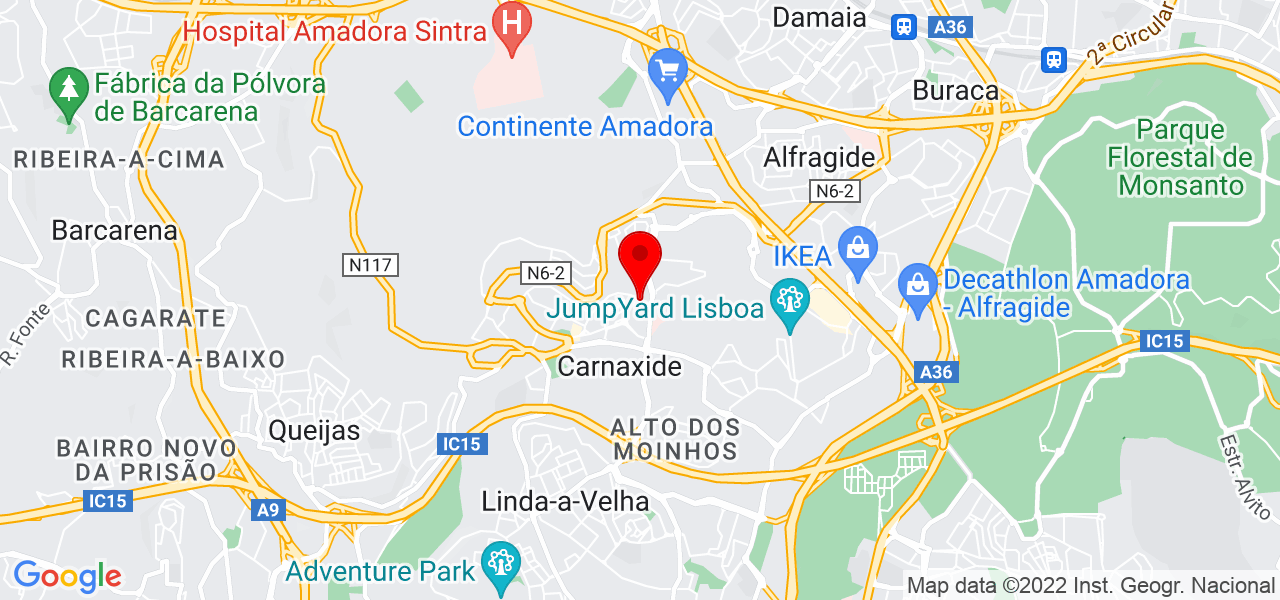 Anjos Cuidadores - Apoio Domicili&aacute;rio, Lda - Lisboa - Oeiras - Mapa