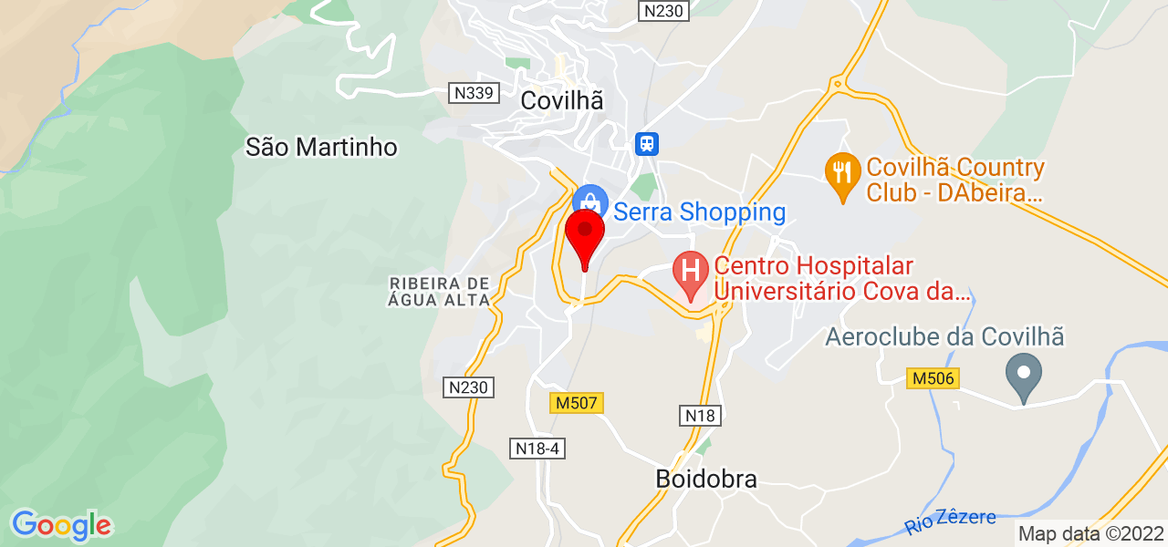 J&uacute;lia Caroline Muchiutte Crispiniano Barbosa - Castelo Branco - Covilhã - Mapa