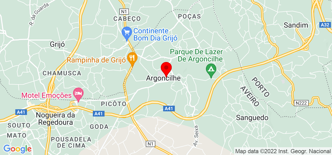 Filipa - Aveiro - Santa Maria da Feira - Mapa