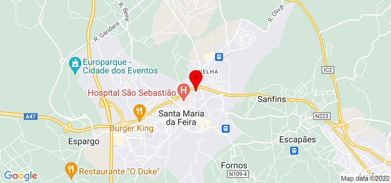 Paulo - Aveiro - Santa Maria da Feira - Mapa