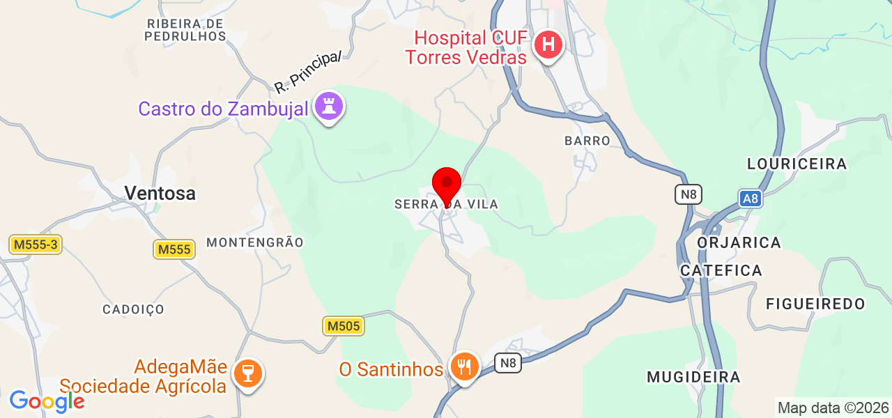 Andreia & Mauricio - Lisboa - Torres Vedras - Mapa