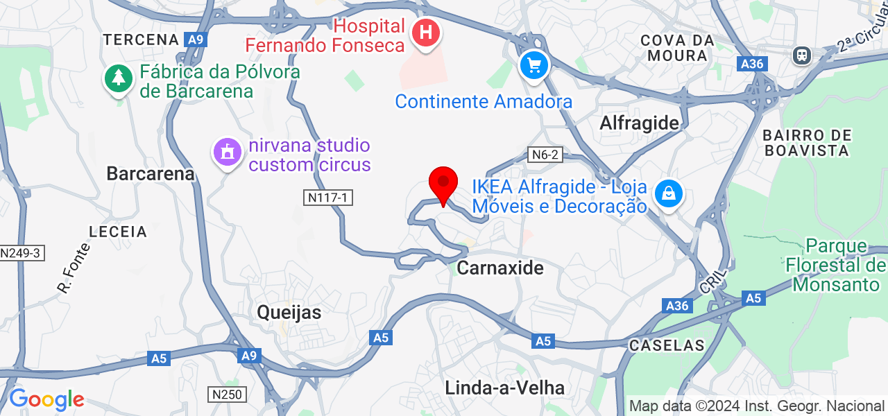 Gerson Ad&atilde;o - Lisboa - Oeiras - Mapa