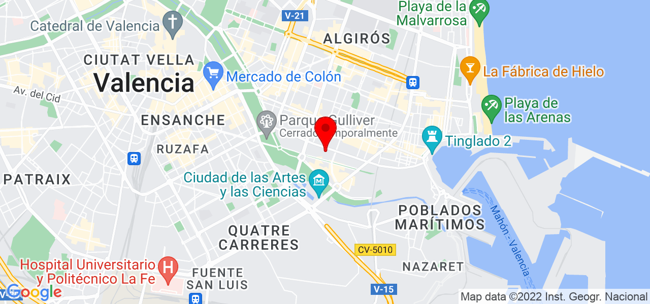 Orgqnizacion de eventos particular - Comunidad Valenciana - Valencia - Mapa