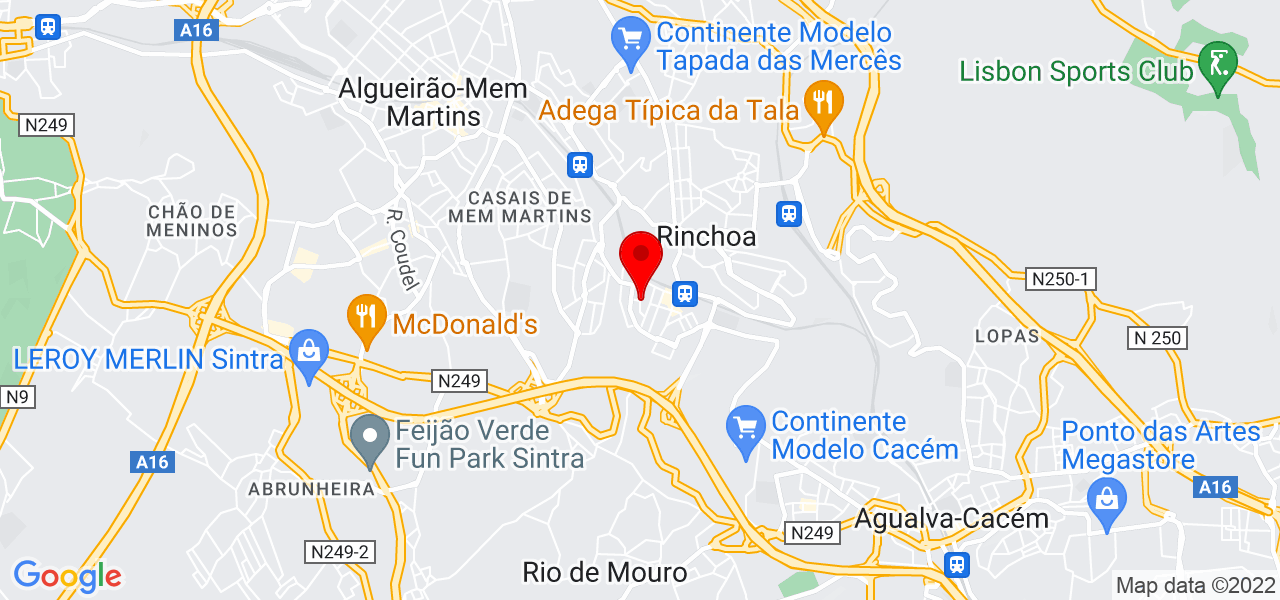 Andr&eacute; Avel&atilde;s - Lisboa - Sintra - Mapa