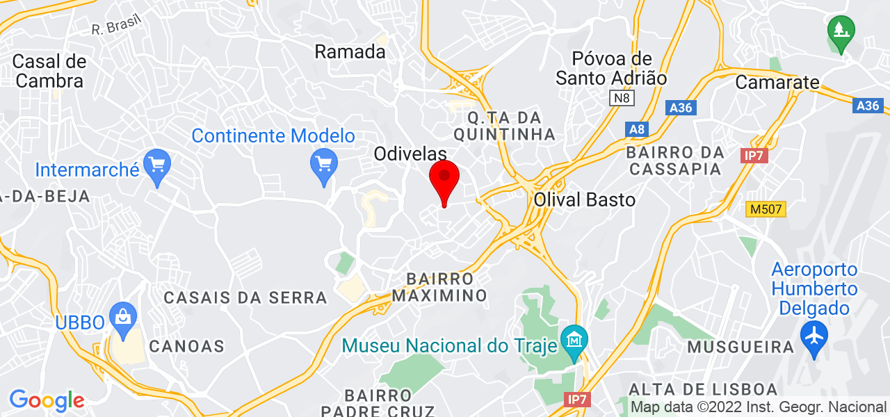 J.A. Teixeira Engenharia - Lisboa - Odivelas - Mapa