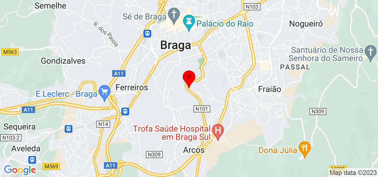 V&iacute;vian Chan&eacute;a - Braga - Braga - Mapa