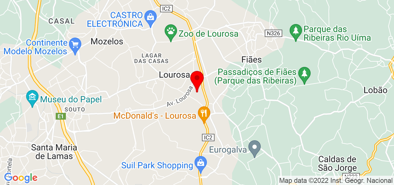 Isabela Monteiro - Aveiro - Santa Maria da Feira - Mapa