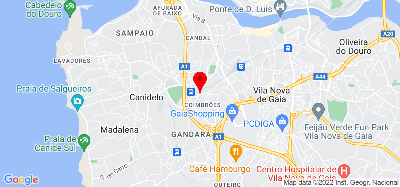 J&eacute;ssica Oliveira - Porto - Vila Nova de Gaia - Mapa