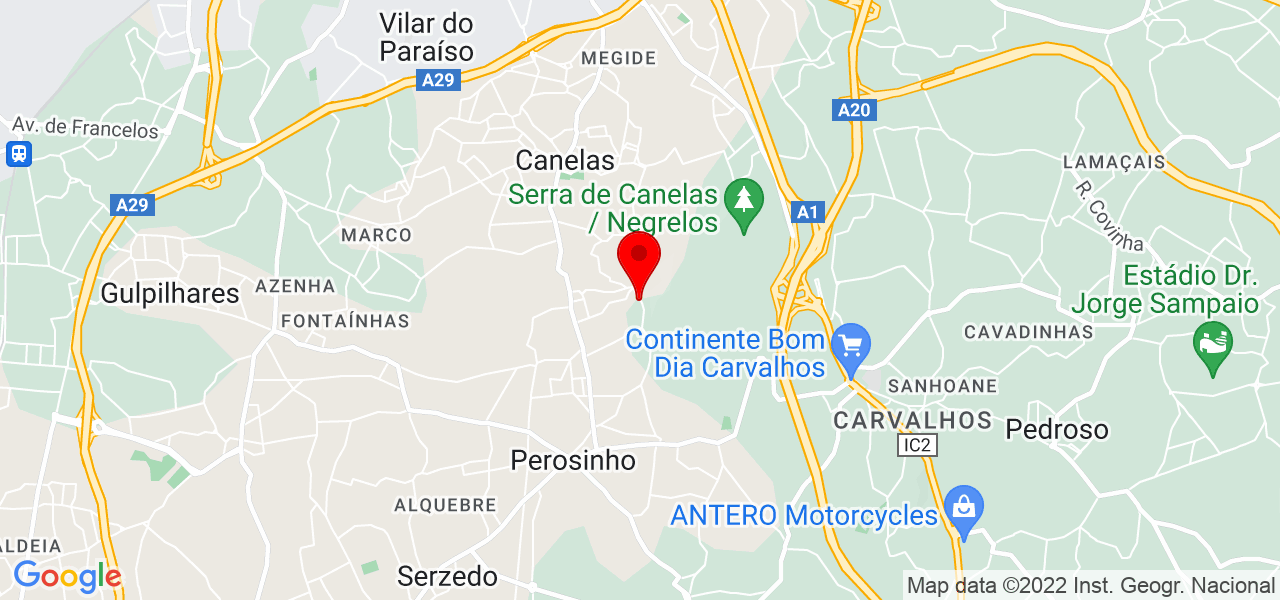 Cl&aacute;udia Oliveira - Porto - Vila Nova de Gaia - Mapa