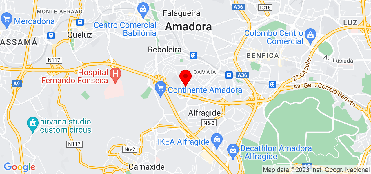 Maurina Gama - Lisboa - Amadora - Mapa