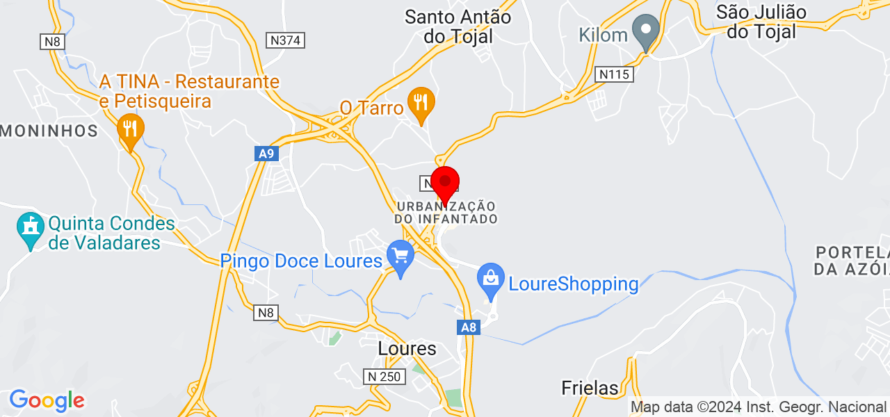 Dra. Sandra Sampaio - Lisboa - Loures - Mapa