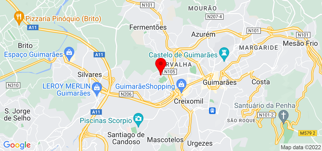 Sara Fernandes - Braga - Guimarães - Karte