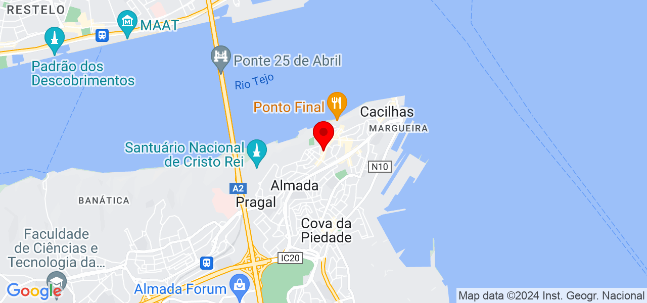 Cl&aacute;udia Fernandes - Setúbal - Almada - Mapa