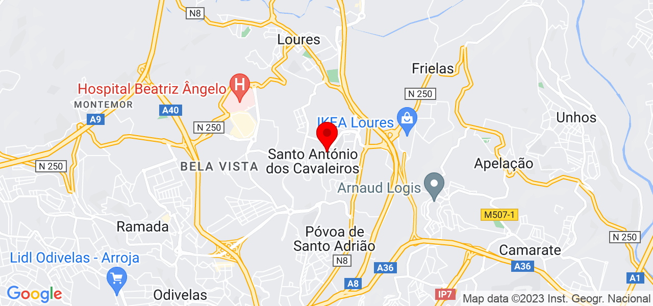 Soraia Capitul&eacute; - Lisboa - Loures - Mapa