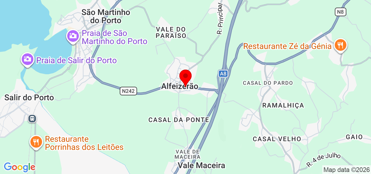Janaina - Leiria - Alcobaça - Mapa