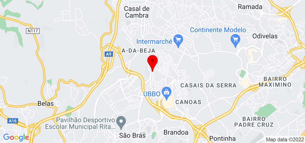 Piquete Expresso - Lisboa - Amadora - Mapa