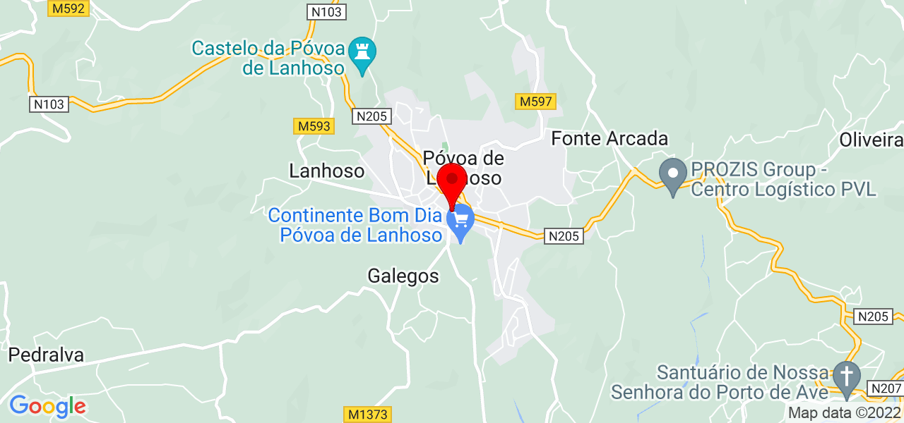 Bibiana bertolin - Braga - Póvoa de Lanhoso - Mapa