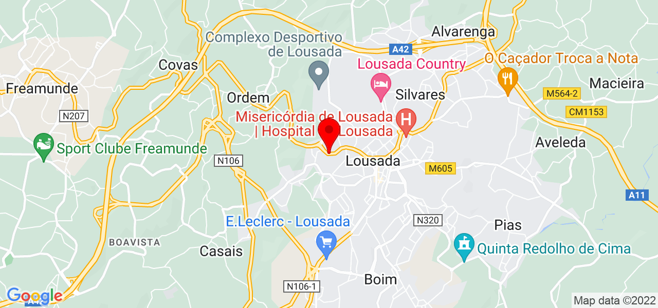 Miguel Couto - Porto - Lousada - Map
