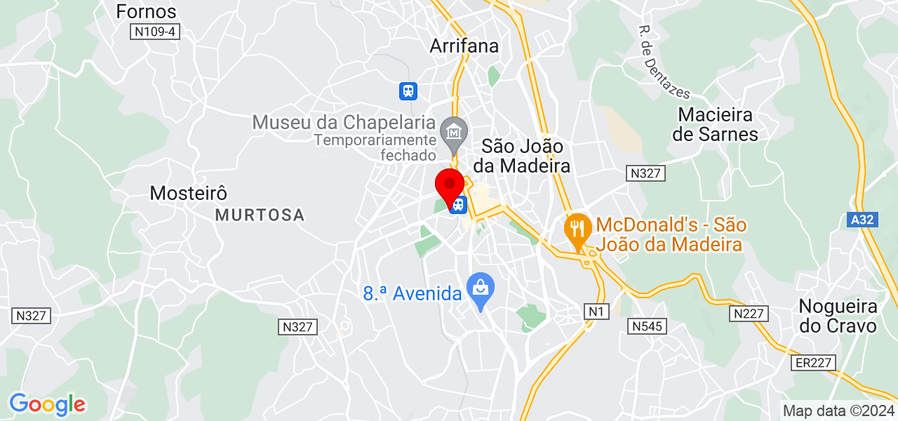 M & J CLEAN - Aveiro - São João da Madeira - Map