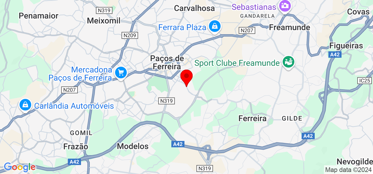 Mário Rodrigues - Porto - Paços de Ferreira - Karte