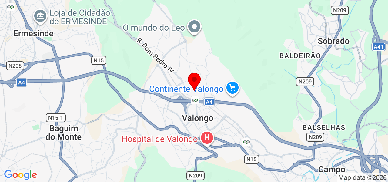 Helena Rocha - Porto - Valongo - Map