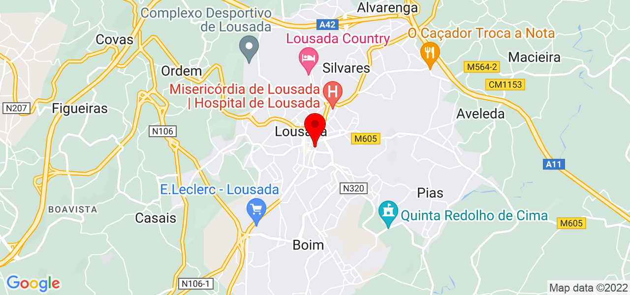 Remodela&ccedil;&atilde;o de Interiores - Porto - Lousada - Mapa