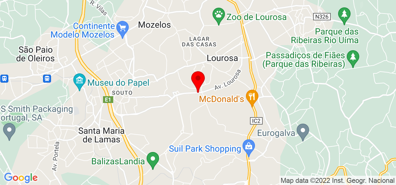 L&iacute;dia Fereira - Aveiro - Santa Maria da Feira - Mapa