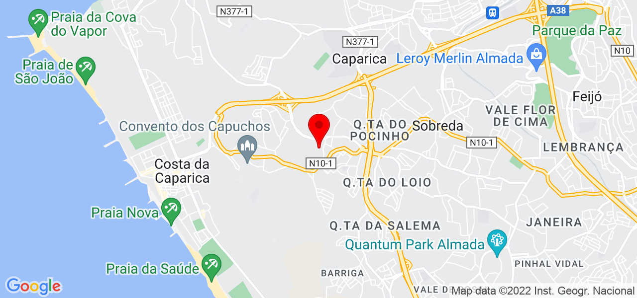 Rita Vieira - Setúbal - Almada - Mapa