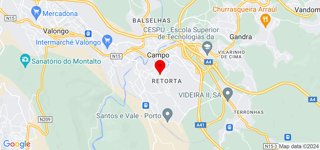 Jardinagem Pereira - Porto - Valongo - Mapa