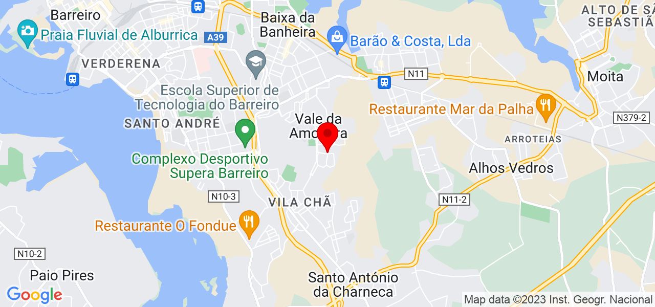 Warley - Setúbal - Moita - Mapa