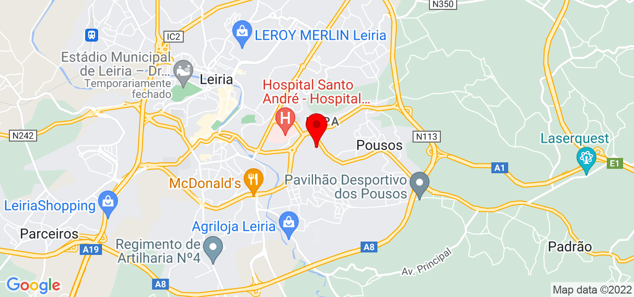 Cai&atilde; Rocha - Leiria - Leiria - Mapa