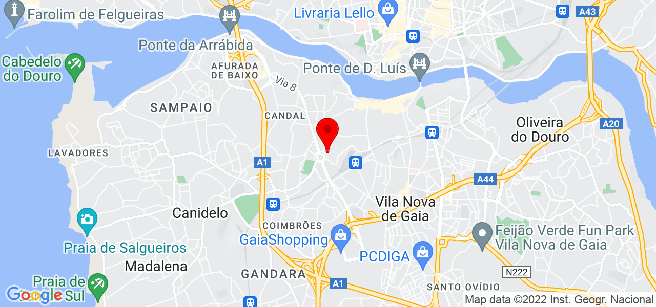 Adriana Gon&ccedil;alves - Porto - Vila Nova de Gaia - Mapa