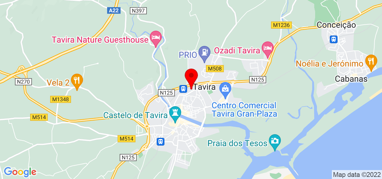 Beatriz - Faro - Tavira - Mapa