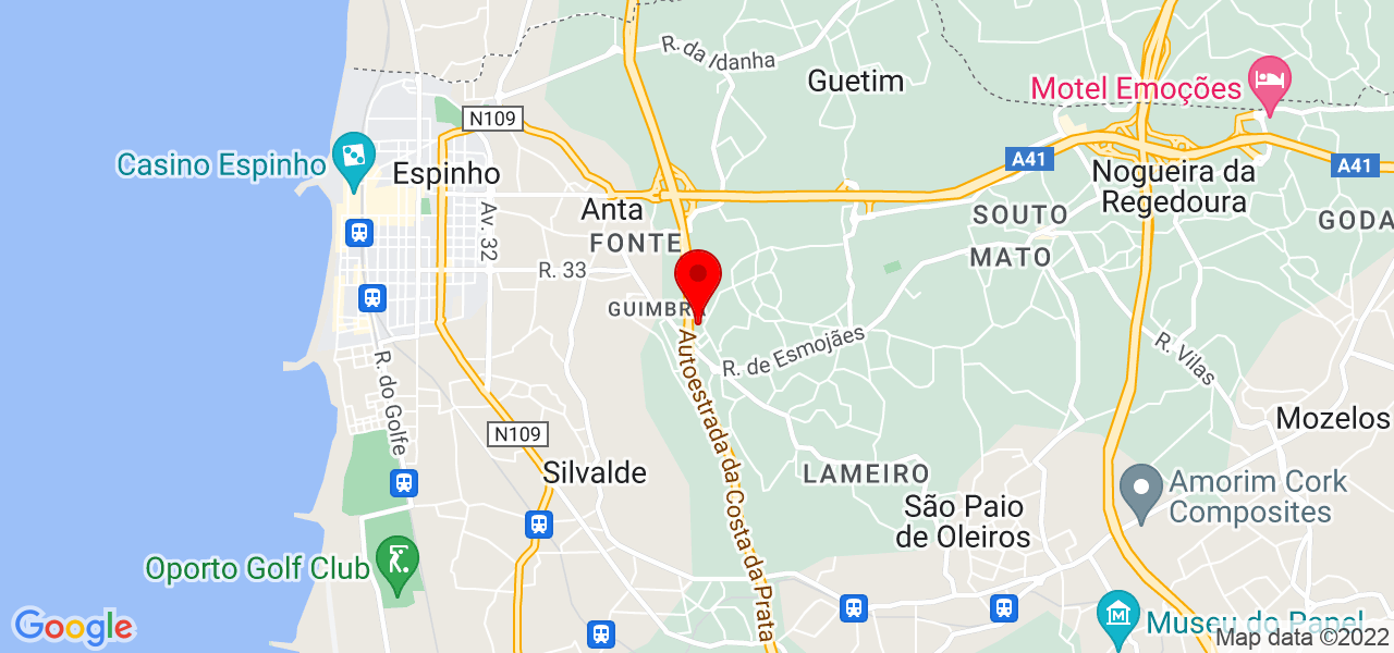 Rog&eacute;rio - Aveiro - Espinho - Mapa