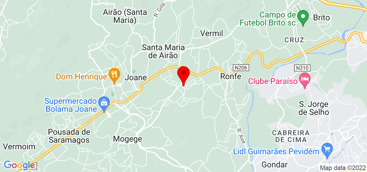 Roberto Silva - Braga - Guimarães - Mapa