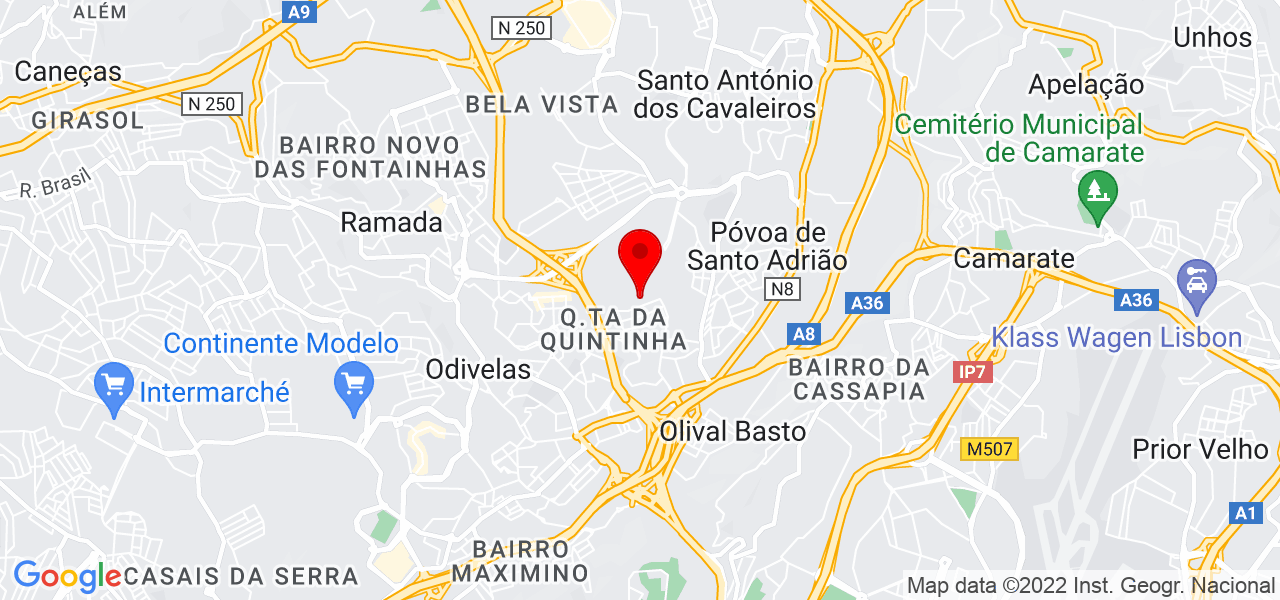 TRATO Remodela&ccedil;&otilde;es - Lisboa - Odivelas - Mapa