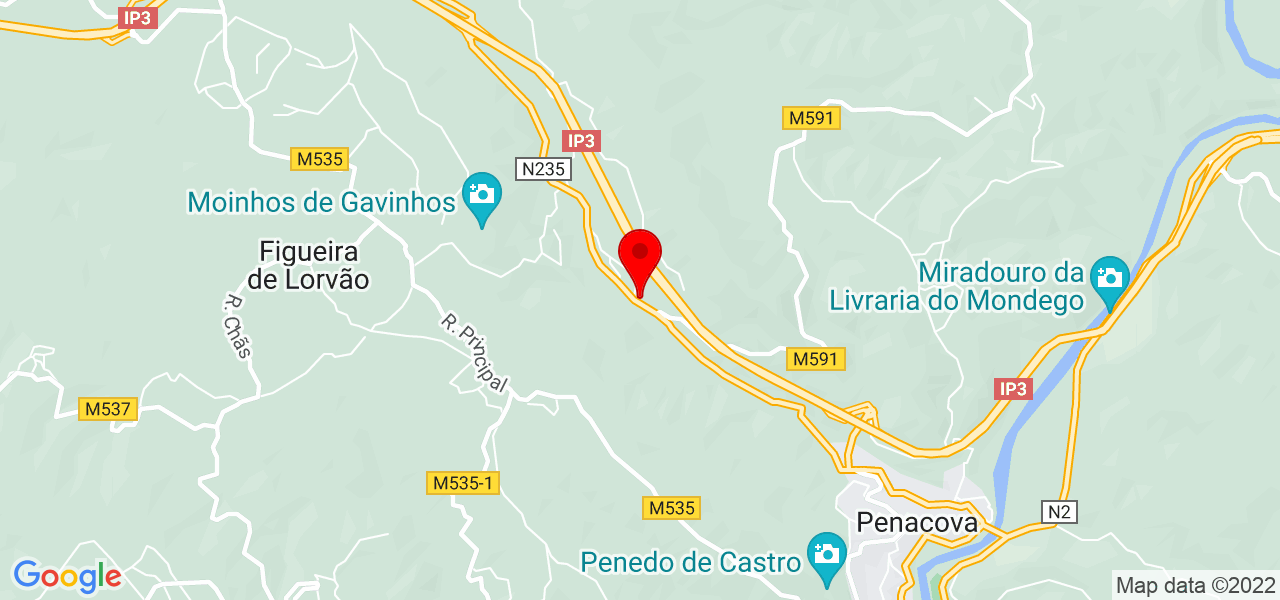 F&aacute;bio Antunes - Coimbra - Penacova - Mapa