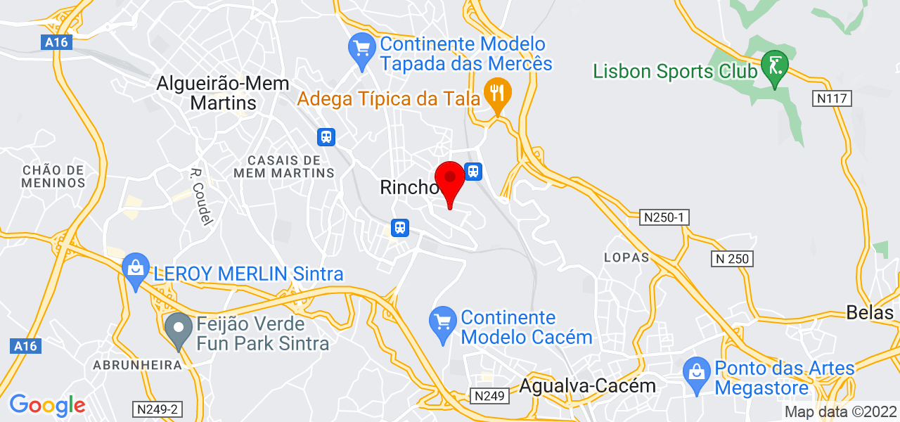 Rodrigues Revitaliza&ccedil;&atilde;o de Fachadas - Lisboa - Sintra - Mapa