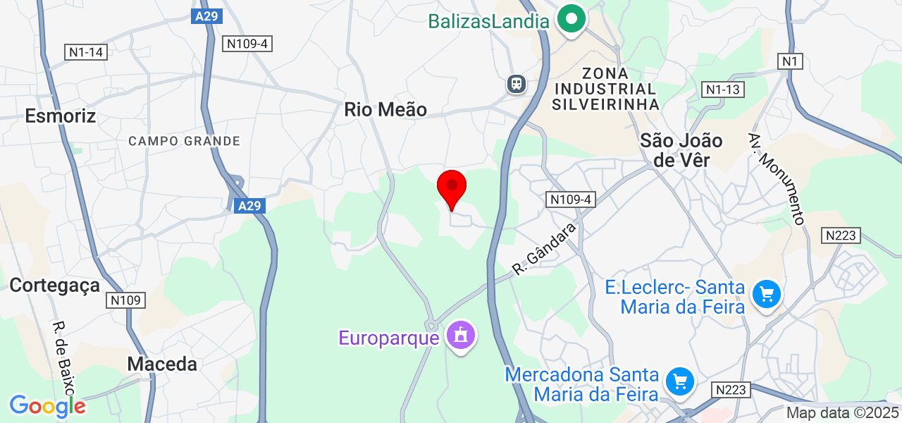 Daniel Reis - Aveiro - Santa Maria da Feira - Map
