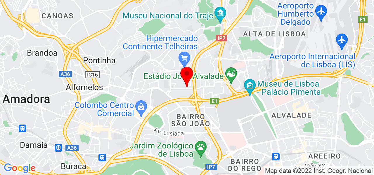 Aulas de ingl&ecirc;s e portugu&ecirc;s 2&ordm; idioma - Lisboa - Lisboa - Mapa