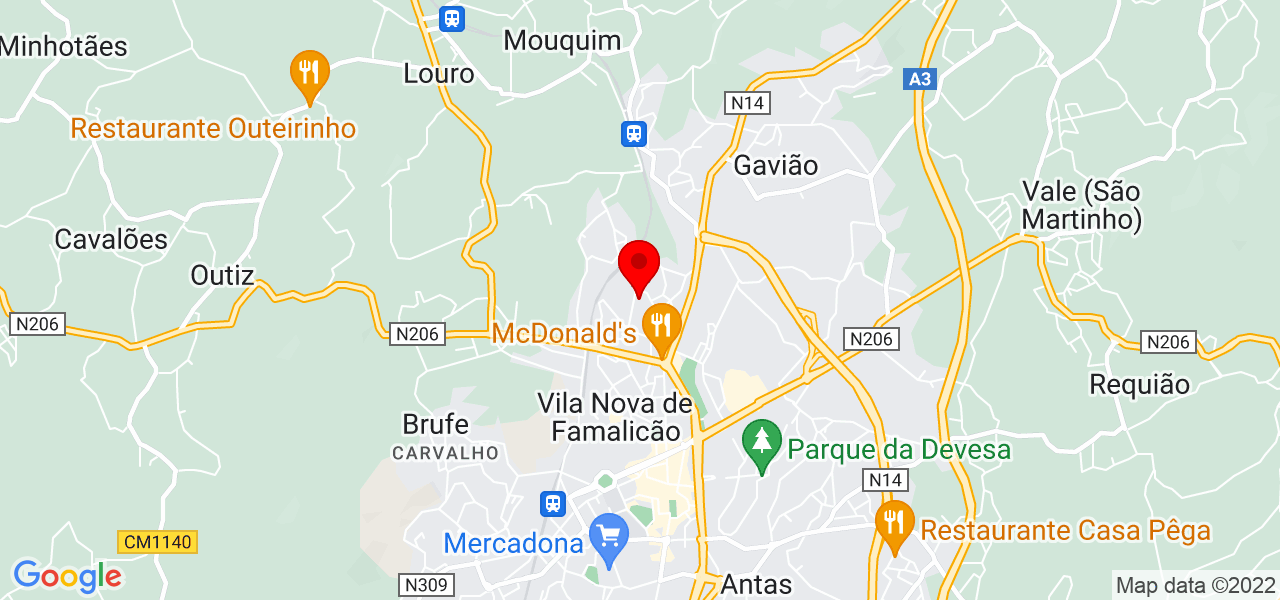 Vit&oacute;ria Freitas - Braga - Vila Nova de Famalicão - Mapa