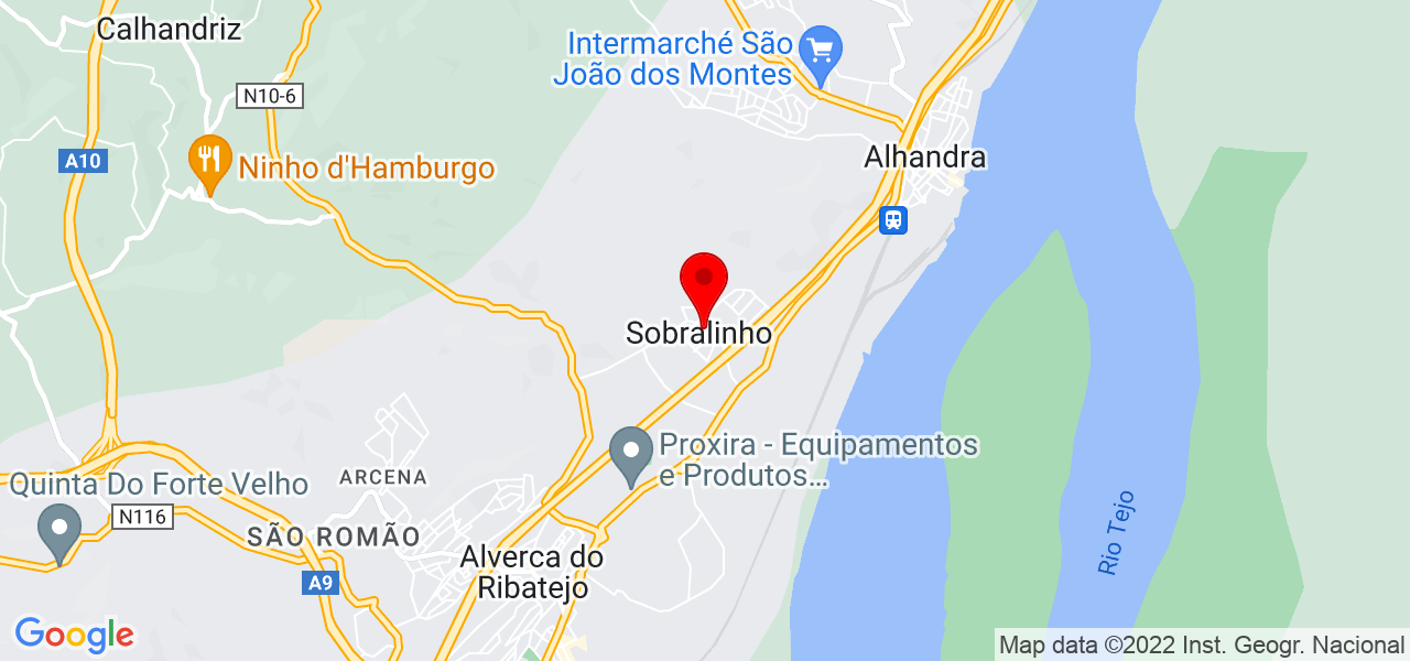 Jos&eacute; Freire - Lisboa - Vila Franca de Xira - Mapa