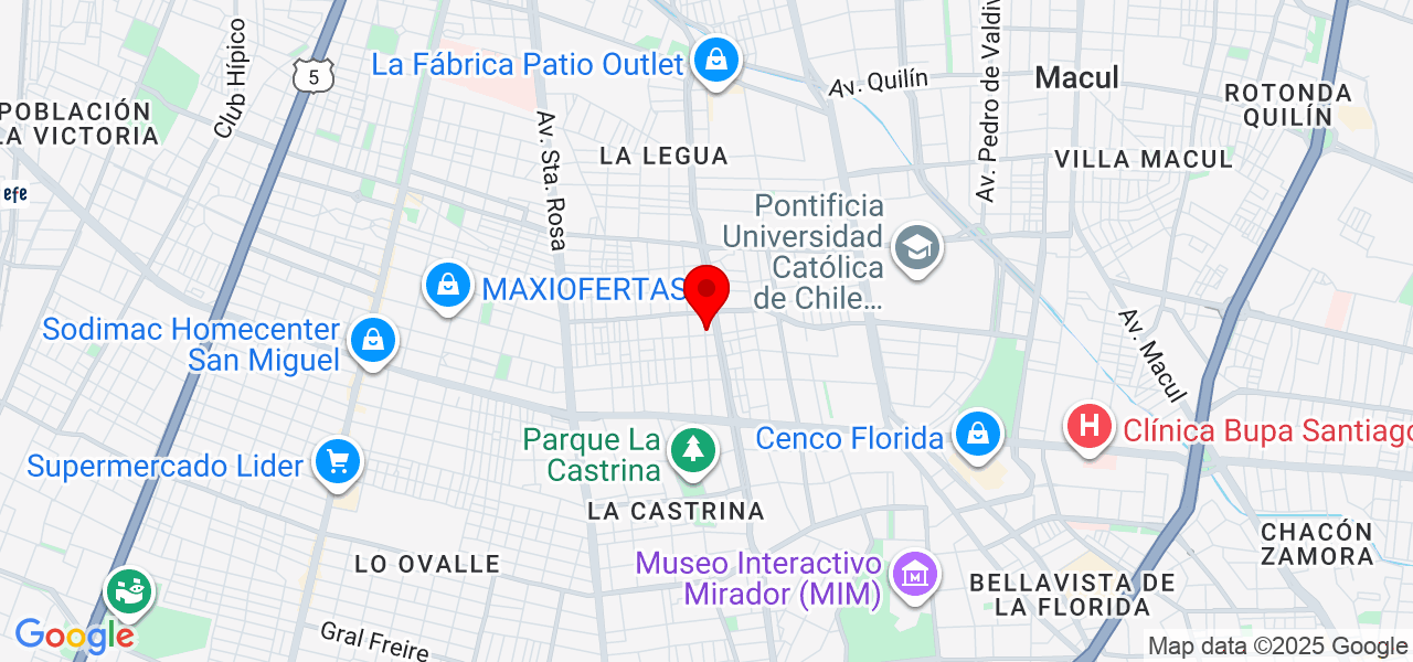 Catalina Heckmann - Región Metropolitana de Santiago - Santiago - Mapa