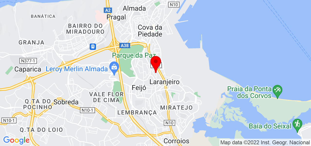 Rita carvalho - Setúbal - Almada - Mapa