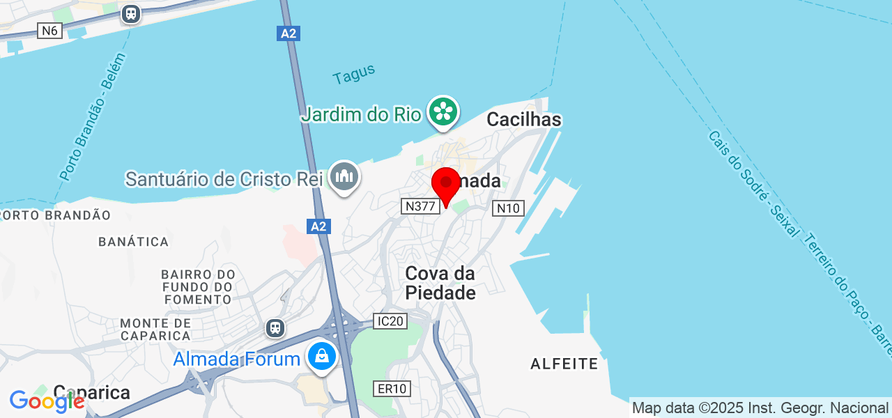 Paula Ferreira - Setúbal - Almada - Mapa