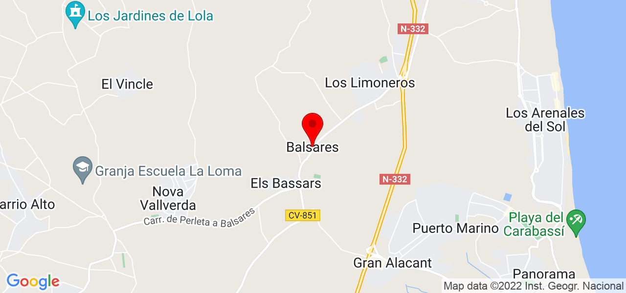 Tatiana Barbon Nieto - Comunidad Valenciana - Elche/Elx - Mapa