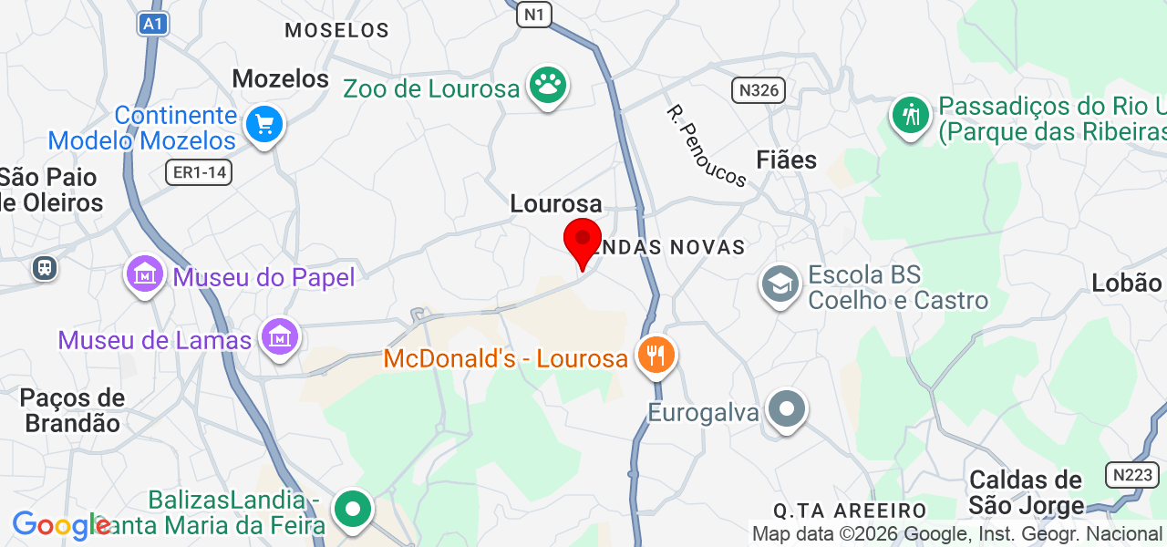 Isabelle Gomes - Aveiro - Santa Maria da Feira - Mapa